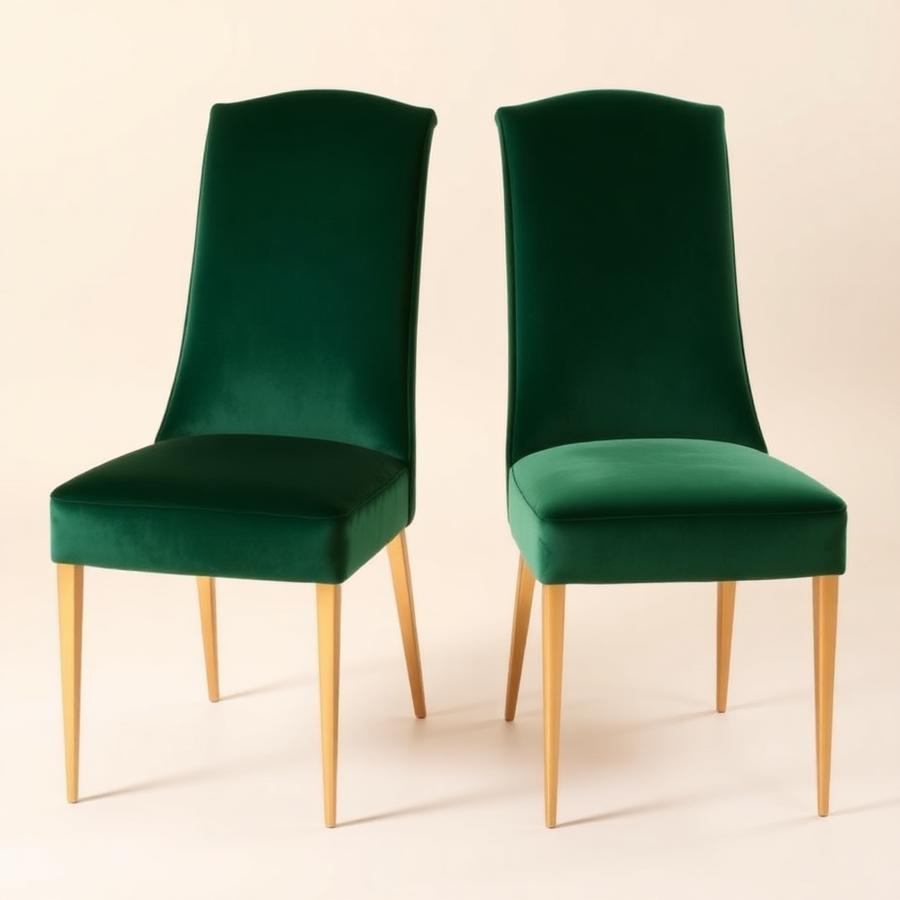 Verdant Velvet Dining Chairs (Set of 2)